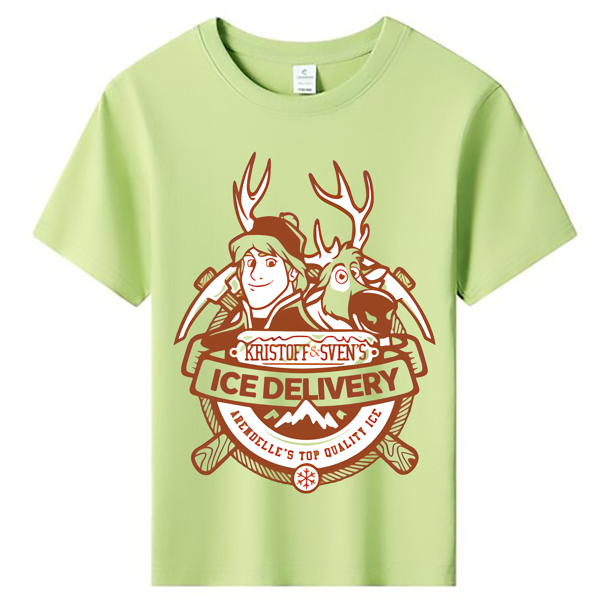 （画像用） アナと雪の女王 アンナ エルサ Frozen Anna Elsa 綿100％キッズTシャツ（フロントプリント）